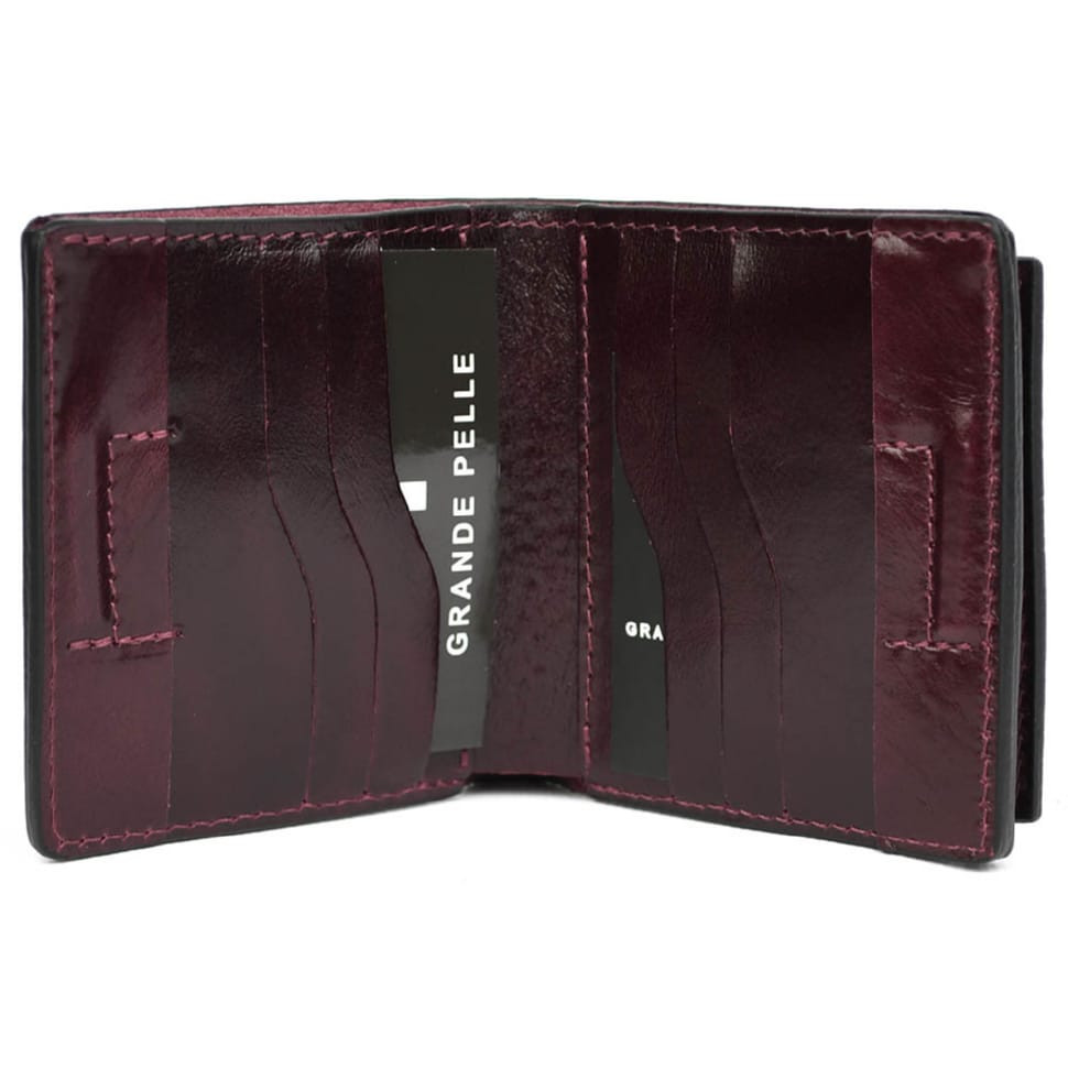 Портмоне Lettera с монетницей, бордовый Алькор Grande Pelle 537361 — 2