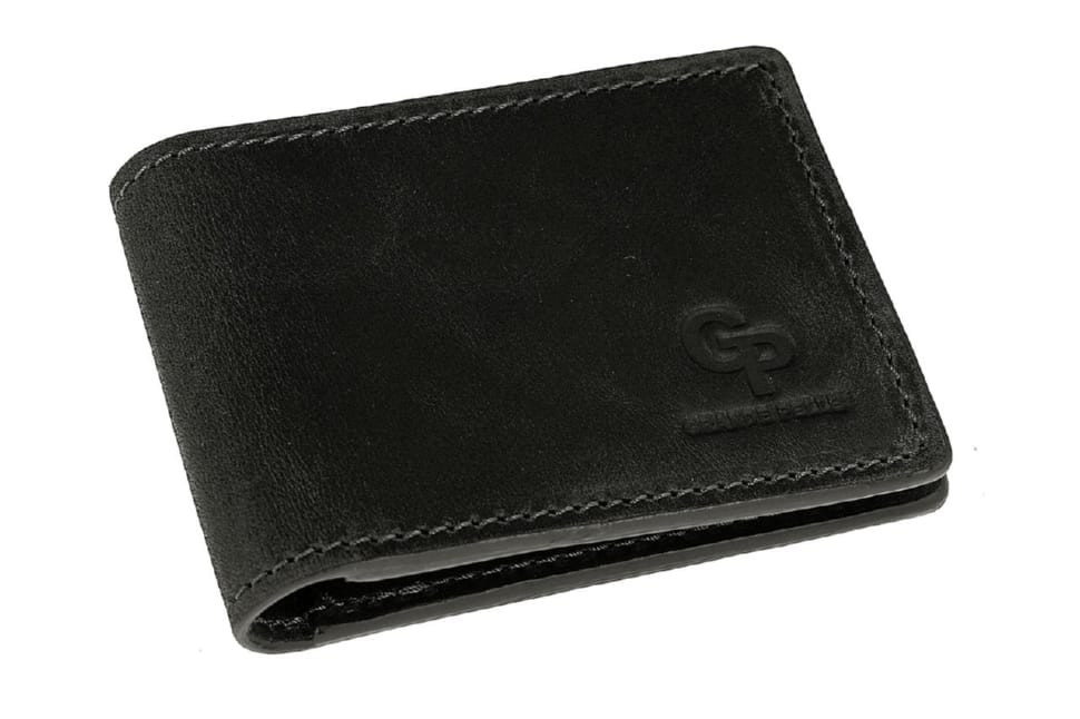 Зажим Grande Pelle 107610 глянцевая кожа черный — 2