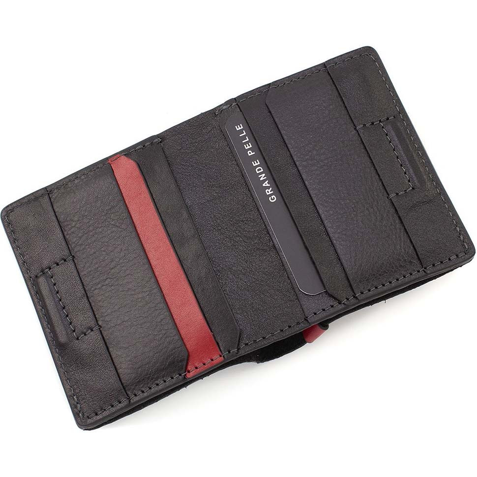 Небольшое мужское кожаное портмоне Grande Pelle 52761060 — 4