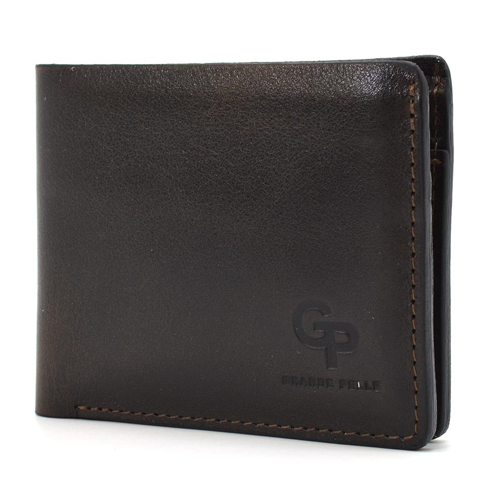 Портмоне на магнитной застежке Grande Pelle 505620 глянцевая кожа шоколад — 4