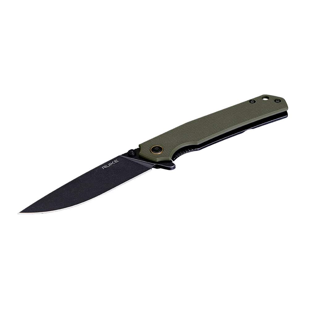 Ніж складаний туристичний Ruike P801-G, (8.6 см) 14C28N / G10 оливковий — 4
