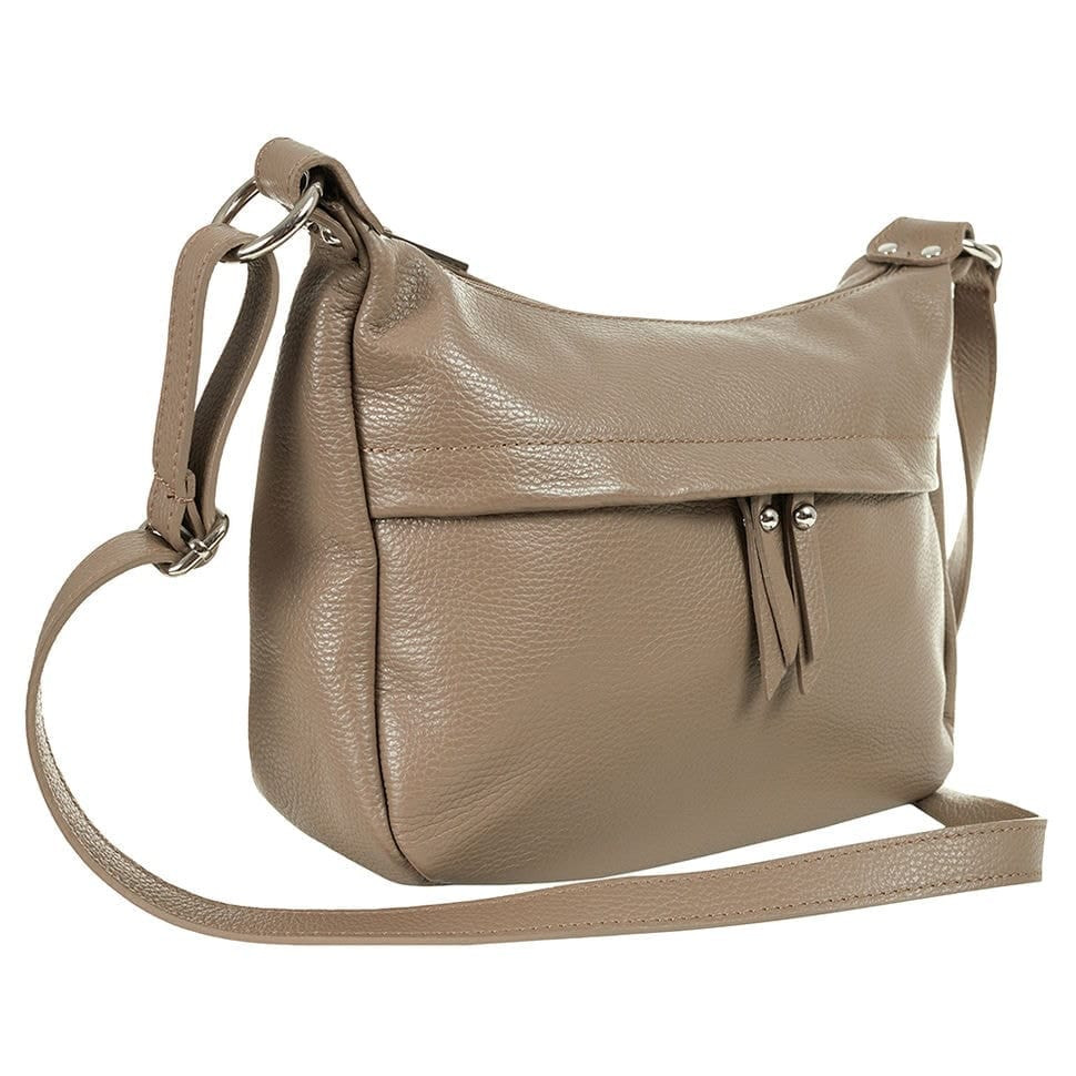 Кожаная женская сумка Virginia Conti Italy - Art01355dtaupe — 2
