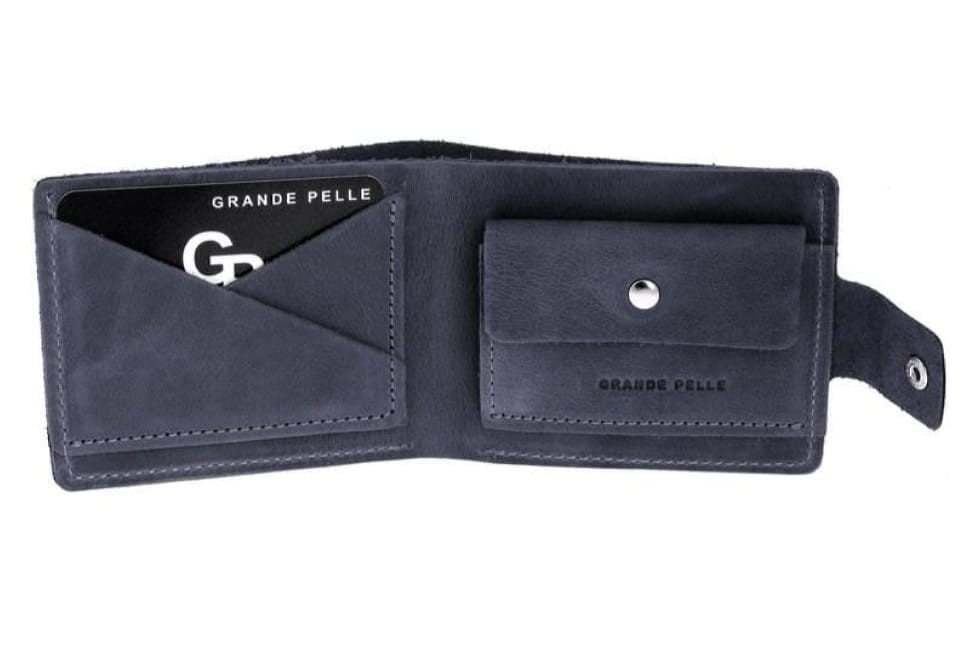 Портмоне 542170 Grande Pelle, синего цвета — 4