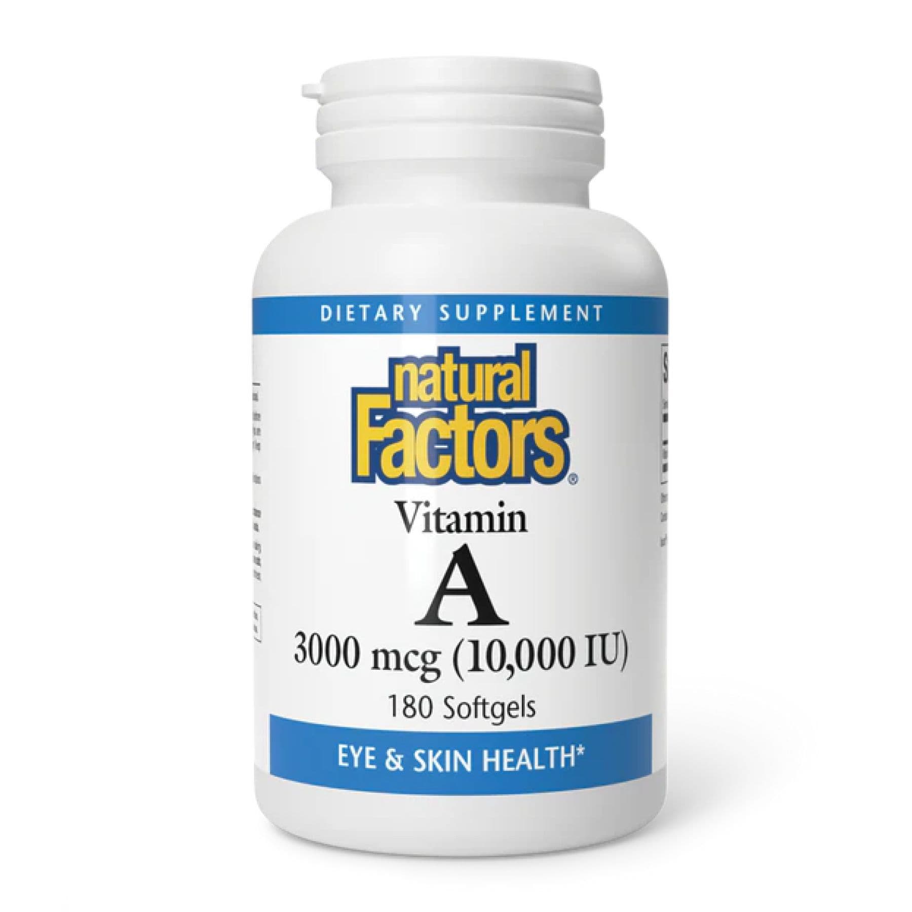 Витамин A, 3000 мкг, 10 000 МЕ, 180 мягких капсул, Natural Factors
