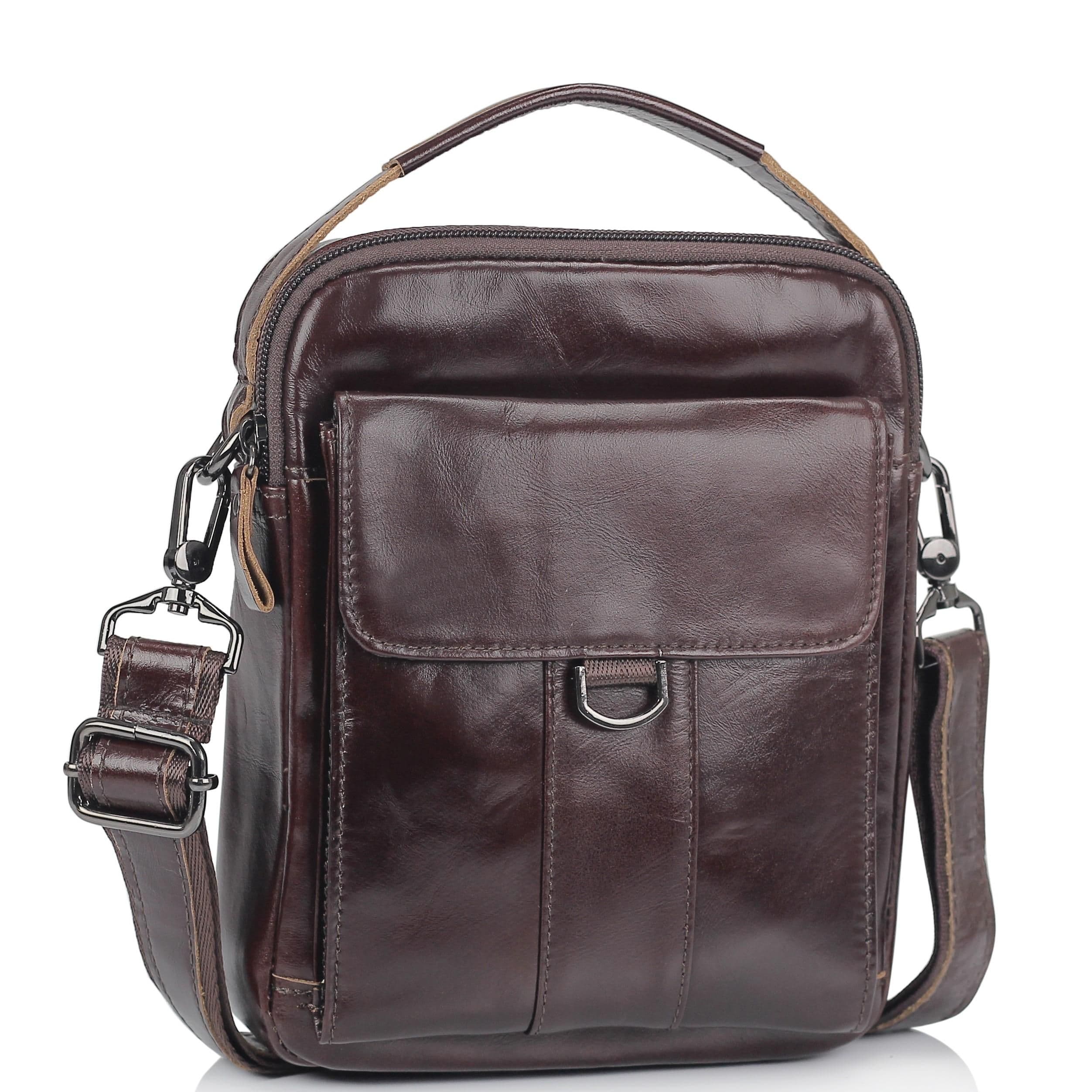 Коричнева сумка месенджер через плече Tiding Bag N2-8013DB