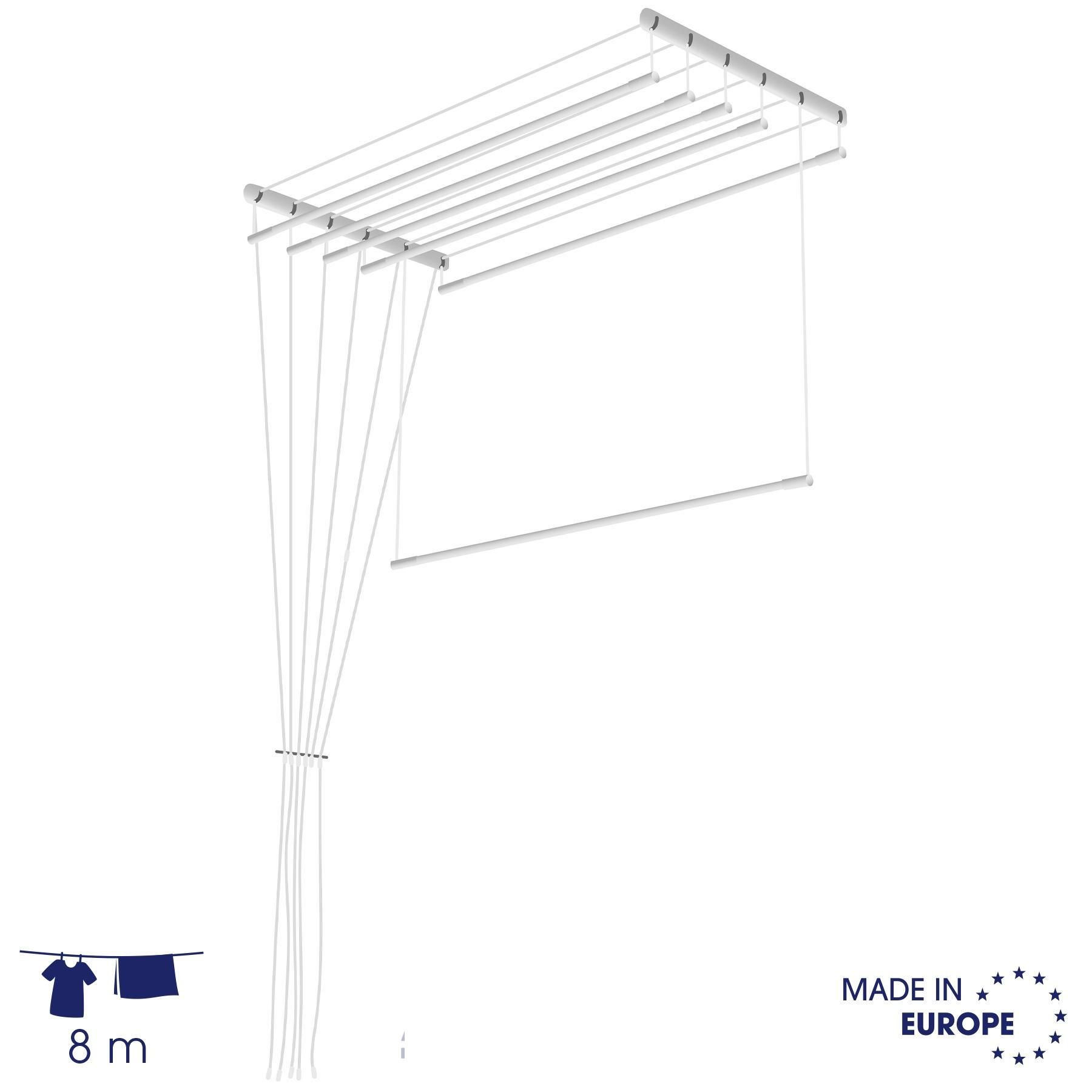 Сушарка для білизни настінно-стельова Casa Si Perfect Dry 5 x 1.6m White (CS42260V05)
