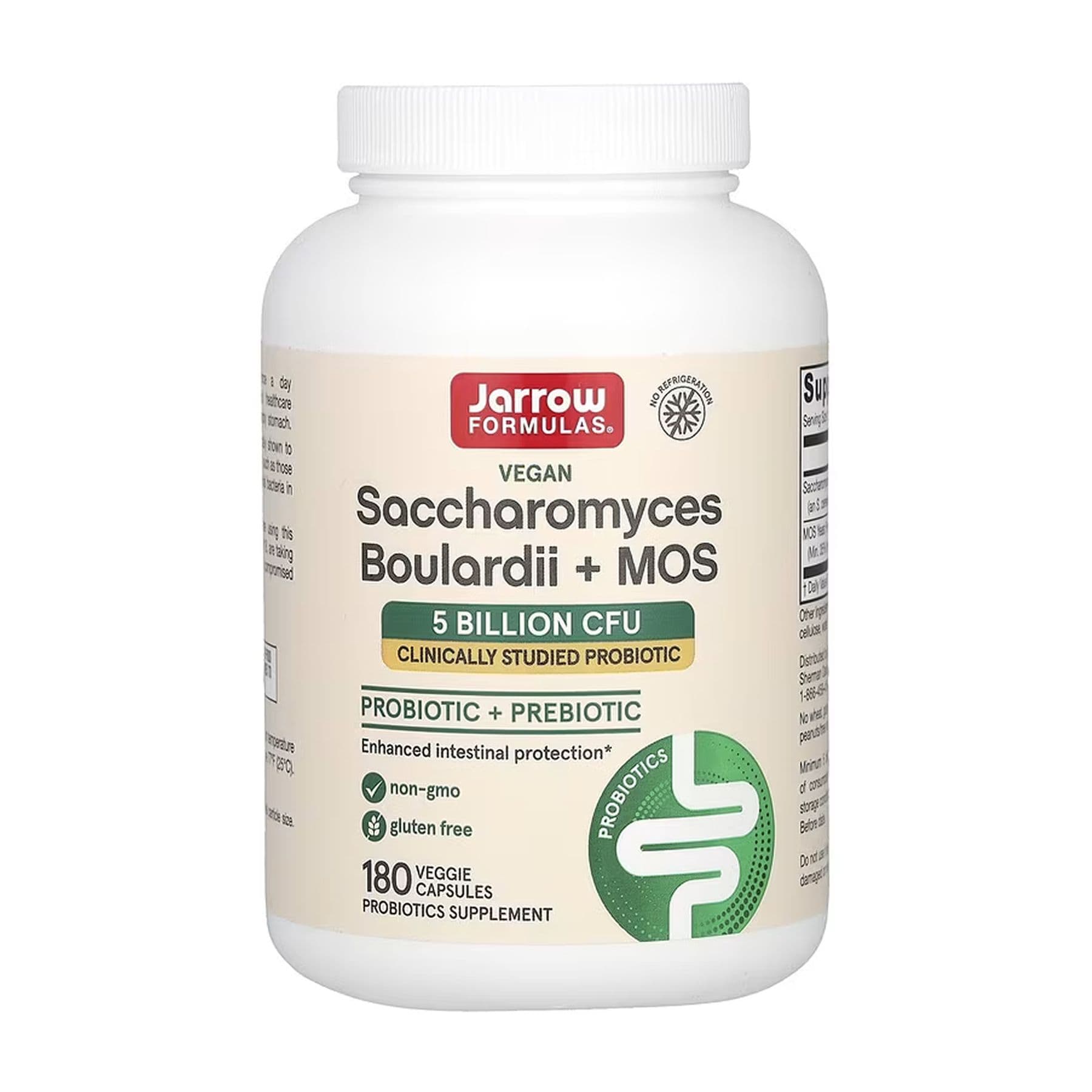 Saccharomyces Boulardii + MOS, 180 вег. капсул, Jarrow Formulas