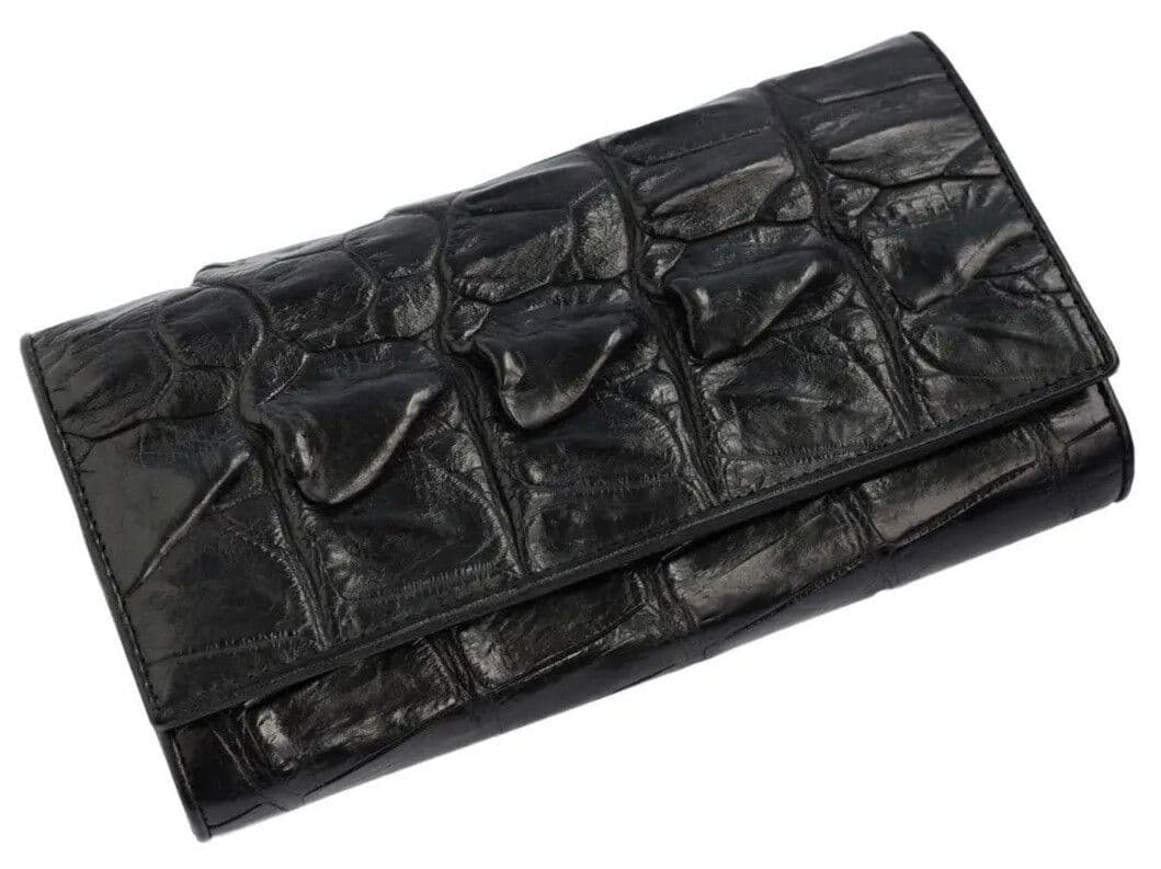 Гаманець зі шкіри крокодила Exotic Leather чорний