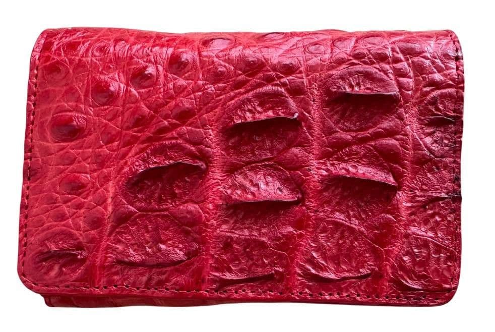 Гаманець жіночий із шкіри крокодила Червоний Exotic Leather (cw127)