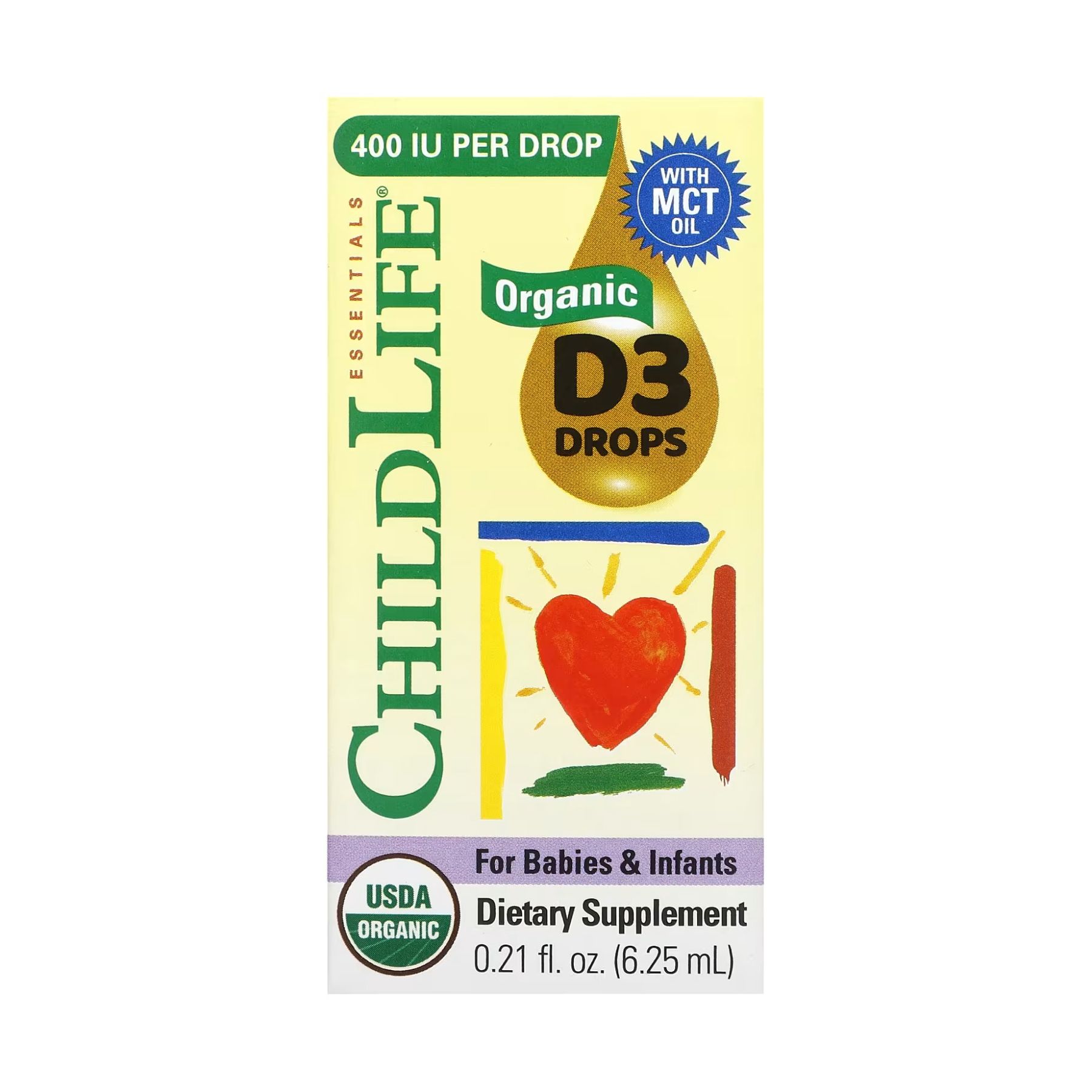 Organic Vitamin D3 Drops - 6.25 ml