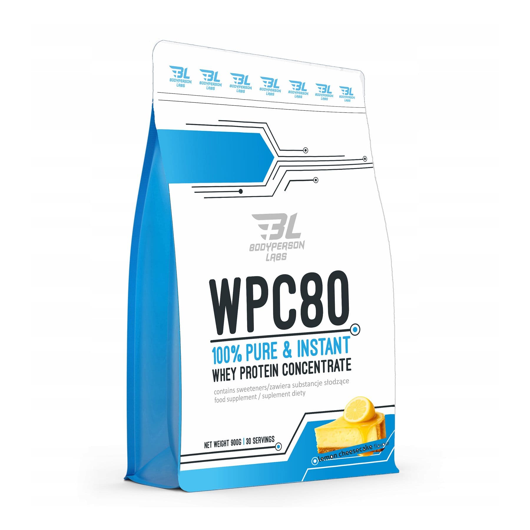 Bodyperson Labs WPC80, протеїн Lemon Cheesecake, 900 г