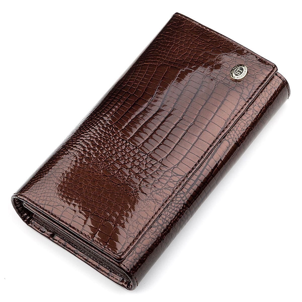 Гаманець жіночий ST Leather 18427 (S8001A) місткий Коричневий — фото 1