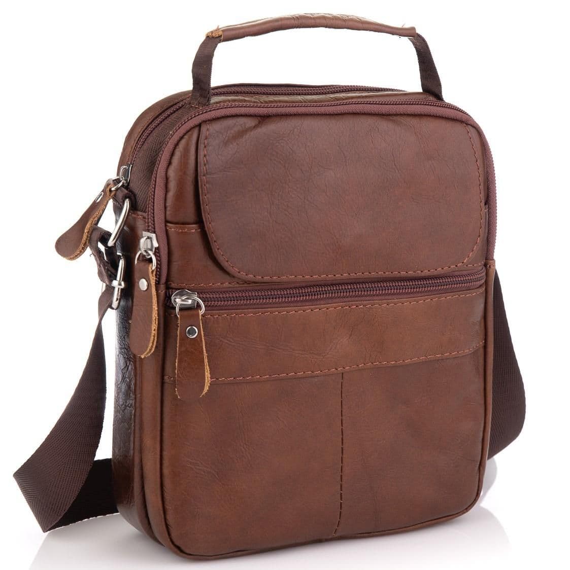 Коричнева чоловіча сумка-месенджер Tiding Bag NM20-6021C