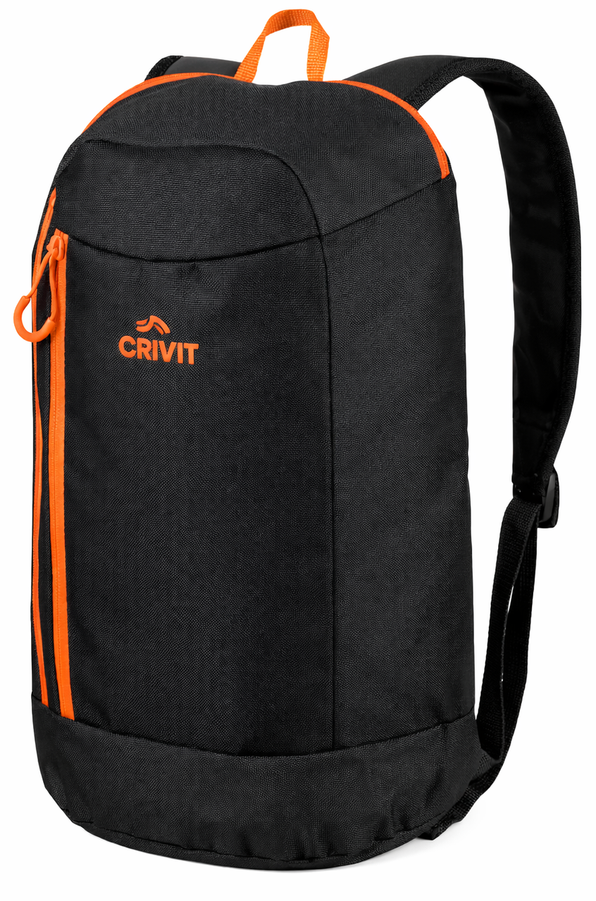 Невеликий міський рюкзак 10L Crivit Mini чорний з помаранчевим