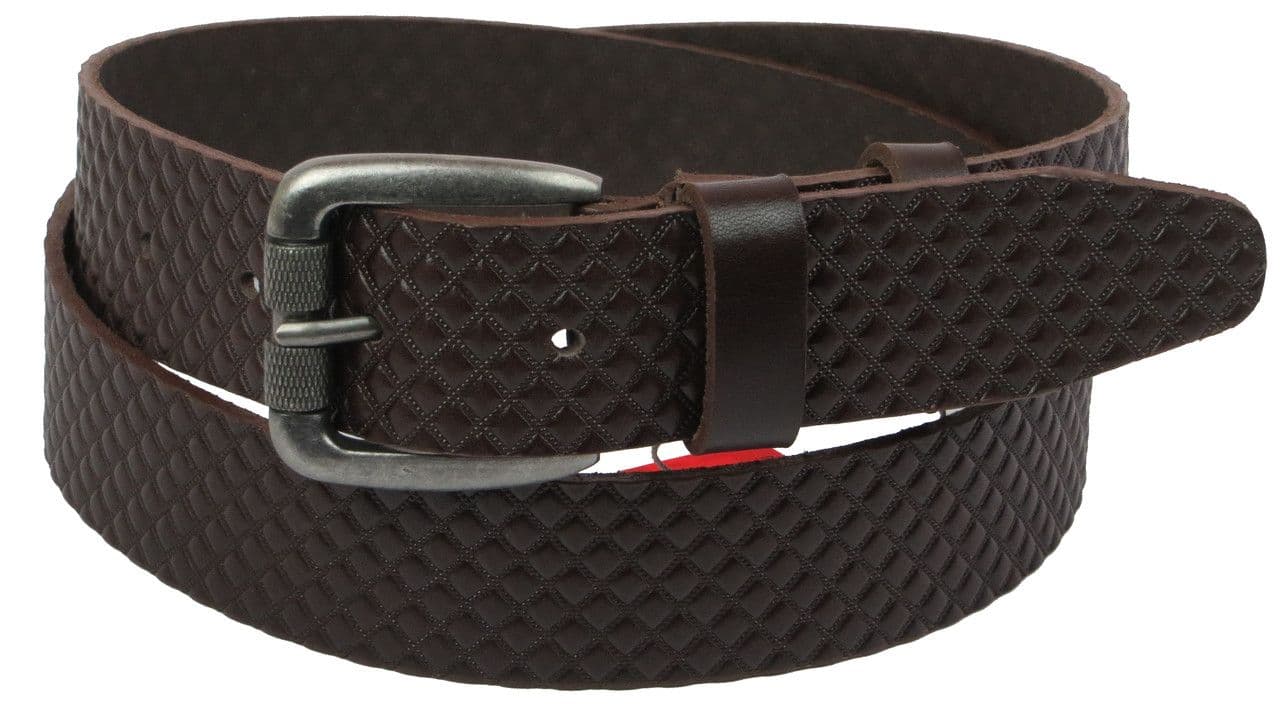 Ремень под джинсы Skipper коричневый 3,8 см