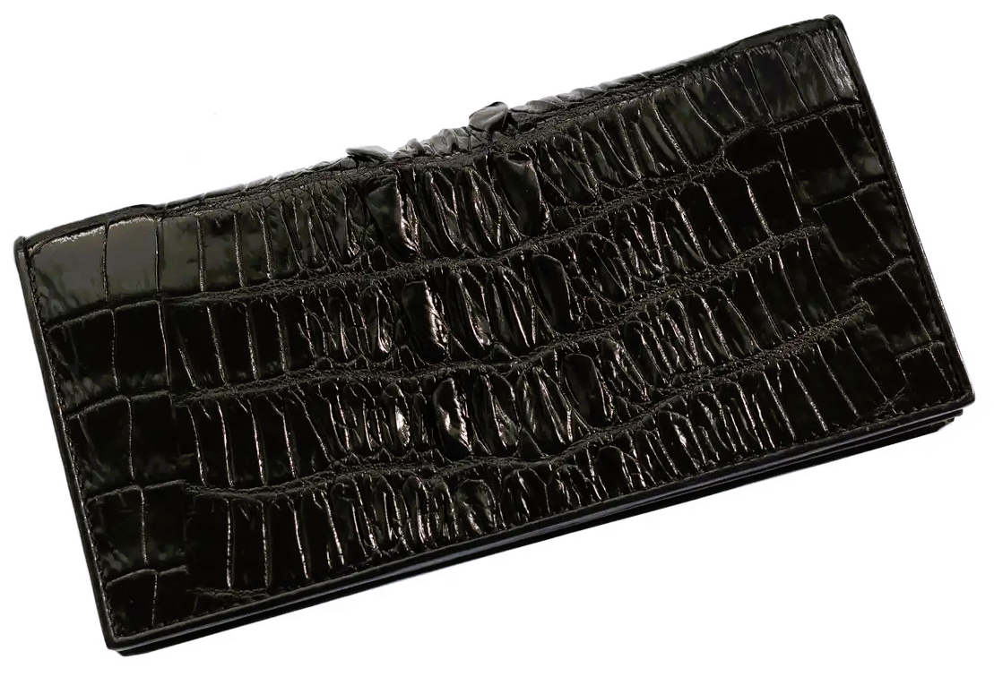 Кошелек из кожи крокодила Exotic Leather Черный (cw11_2)