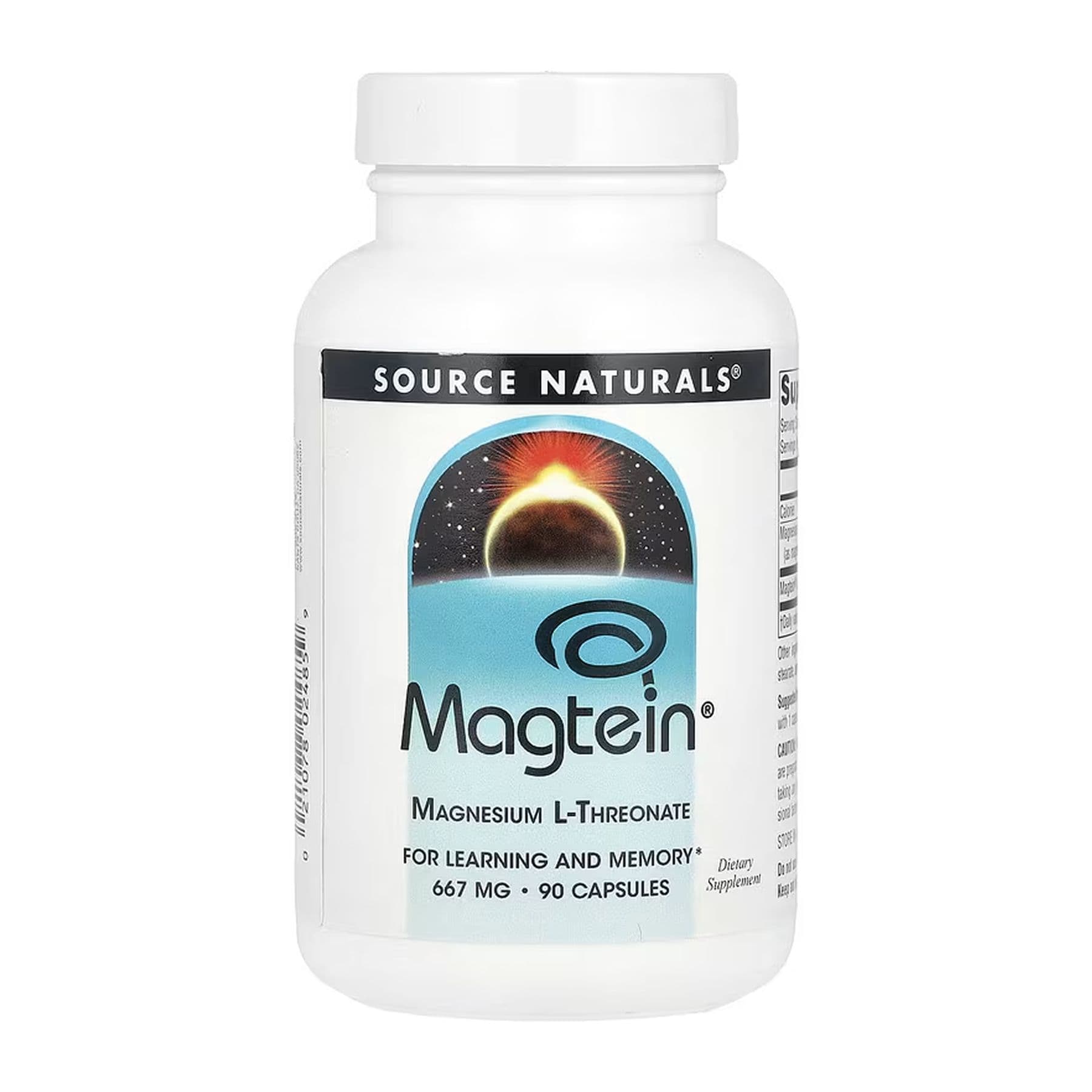 Magtein — магнію L-треонат, 90 капсул, Source Naturals