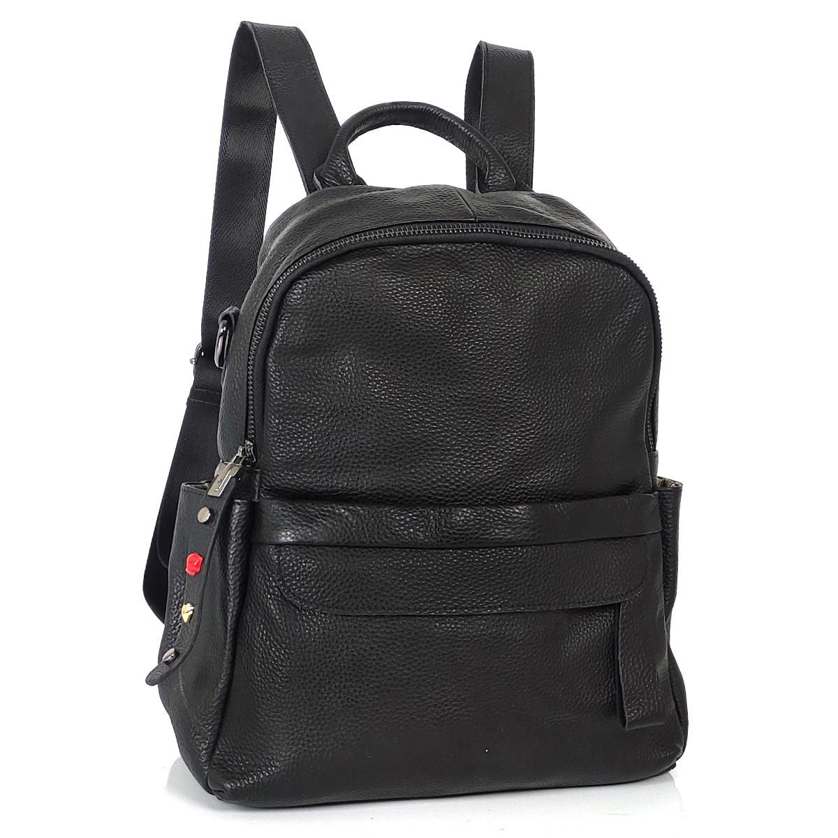 Жіночий шкіряний чорний рюкзак Olivia Leather F-S-NM20-2105A