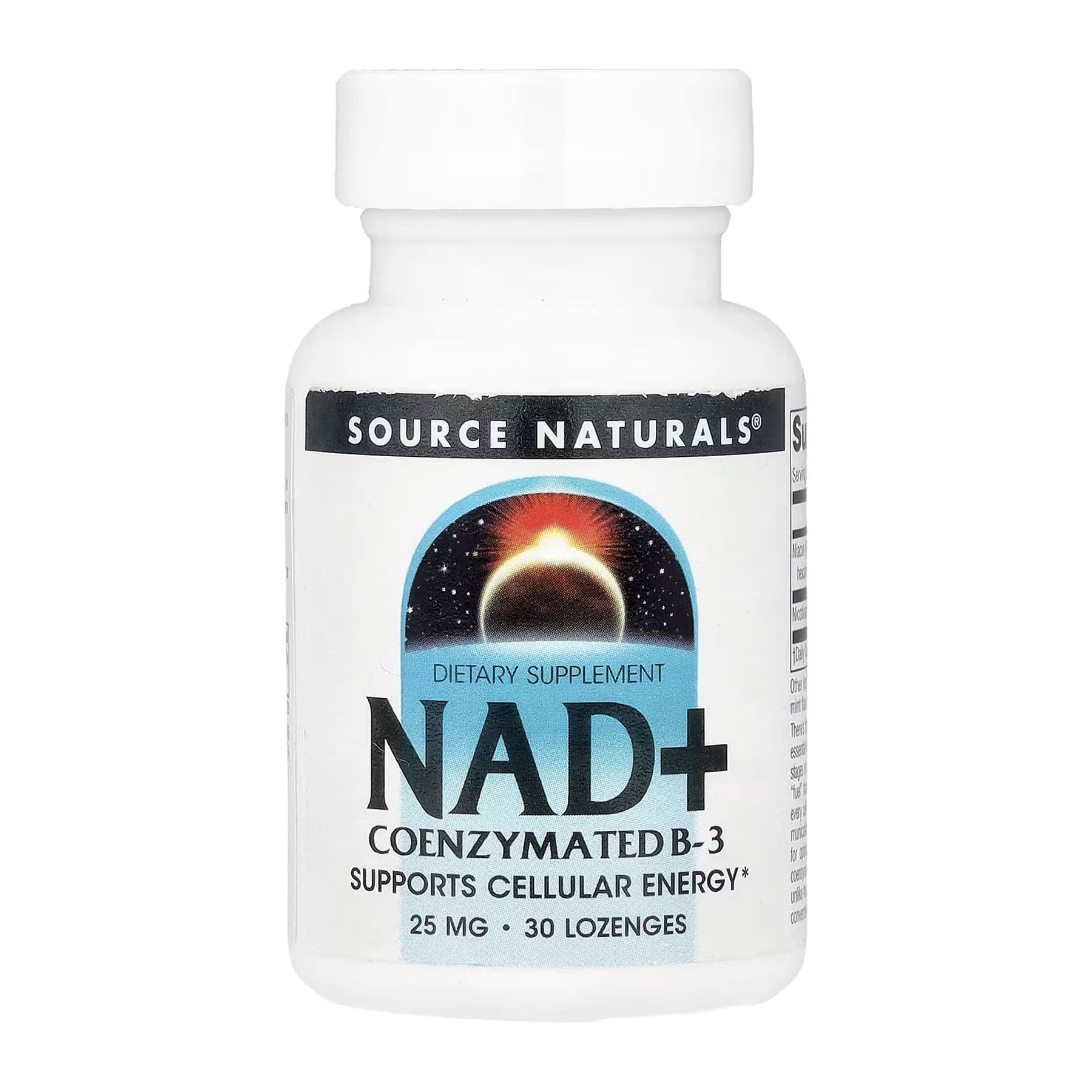 NAD+ Коэнзимированный витамин B-3, 30 леденцов, Source Naturals