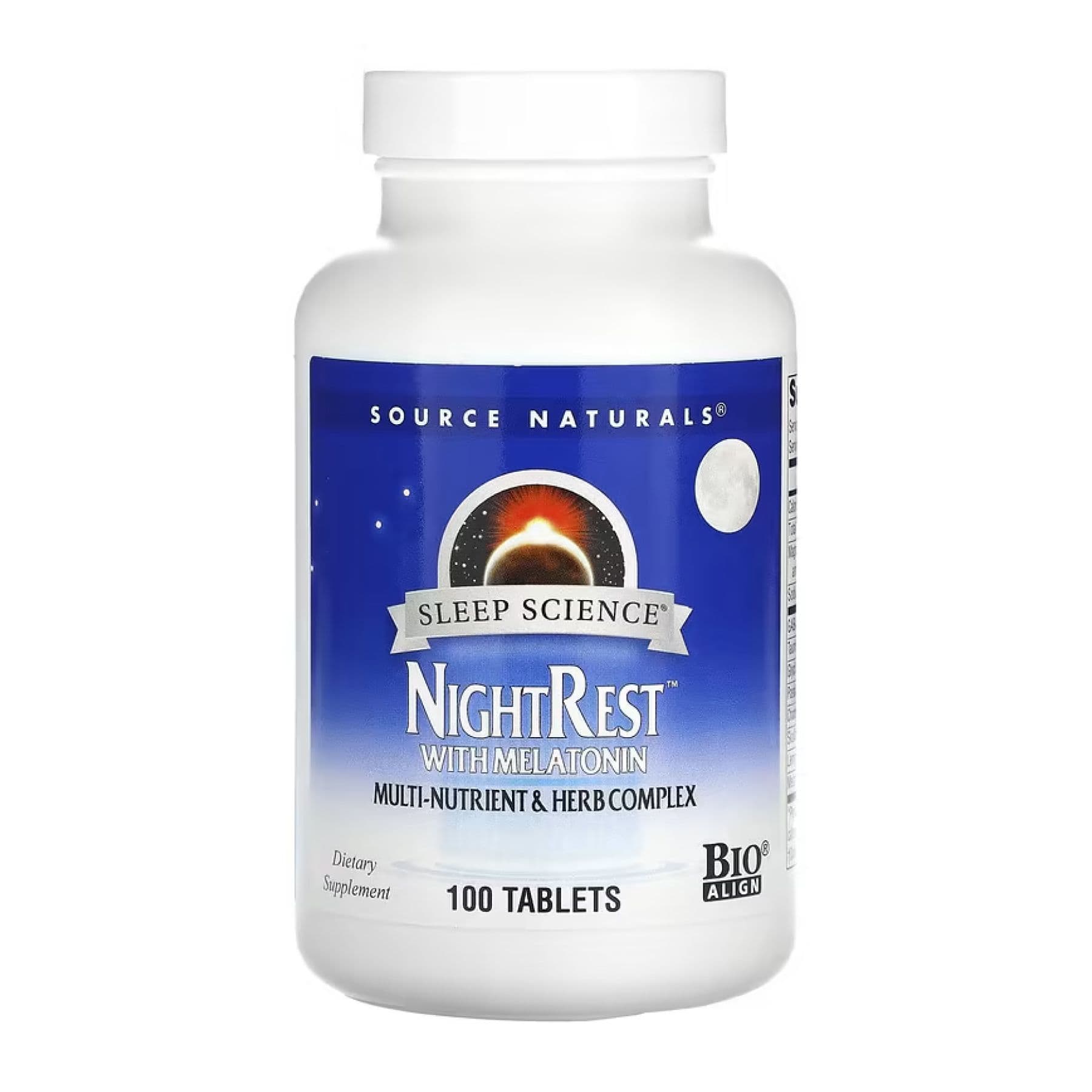 Sleep Science NightRest з мелатоніном, 100 таблеток, Source Naturals