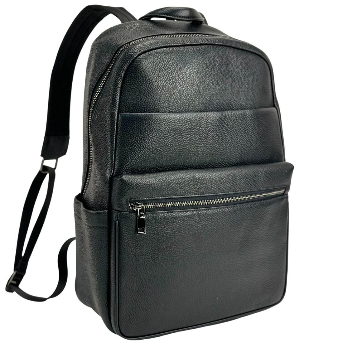 Шкіряний чорний рюкзак Tiding Bag A25F-131419-145A