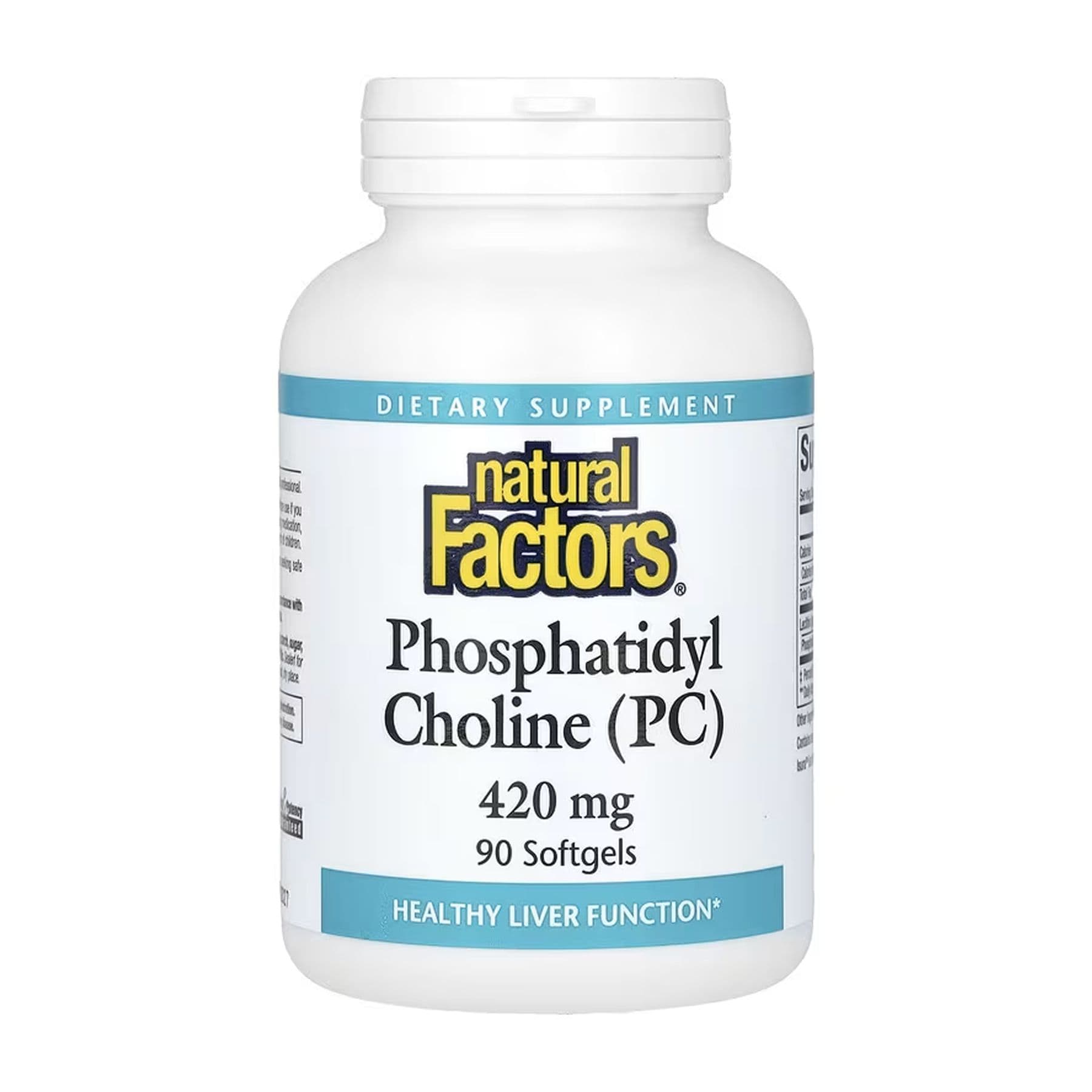 Фосфатидилхолін (PC) 420 мг, 90 капсул софтгель, Natural Factors