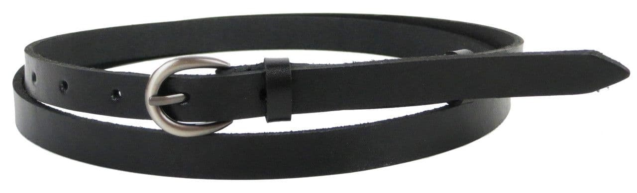 Вузький жіночий шкіряний ремінь, поясок Skipper 1405-15 чорний