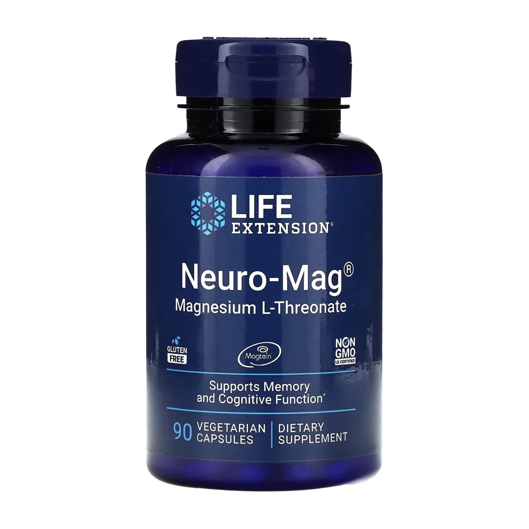 Neuro-Mag Магнію L-треонат, 90 вегетаріанських капсул, Life Extension
