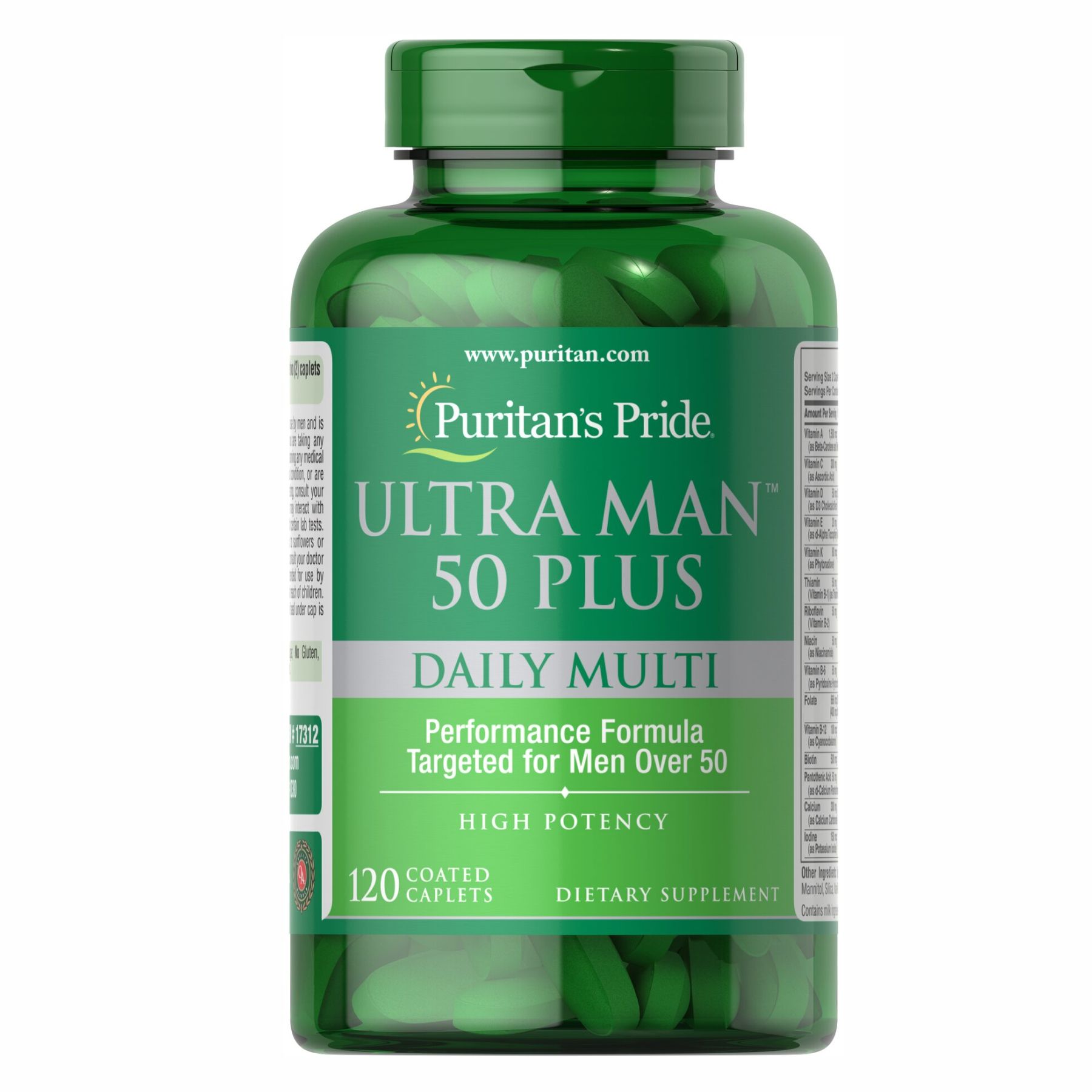 Ultra Man, 50 Plus Daily Multi, 120 капсул
