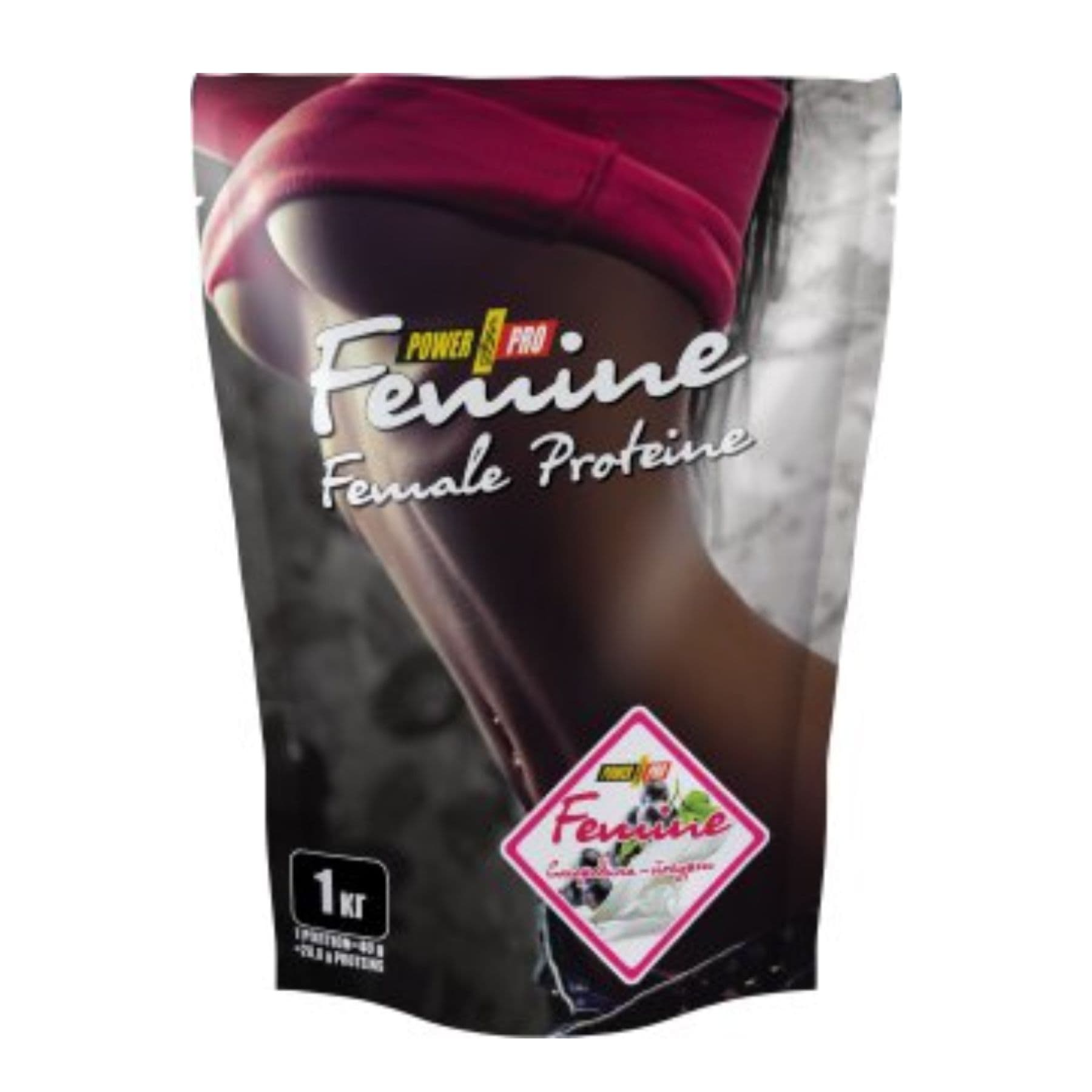 Протеїн Femine, смак ожина-йогурт, 1000 г, Power Pro