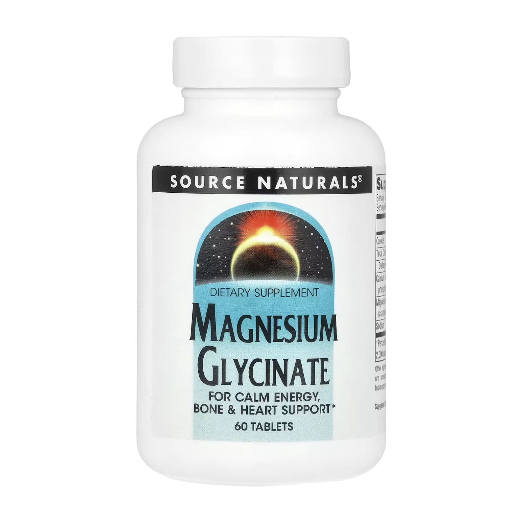 Магния глицинат, 60 таблеток, Source Naturals