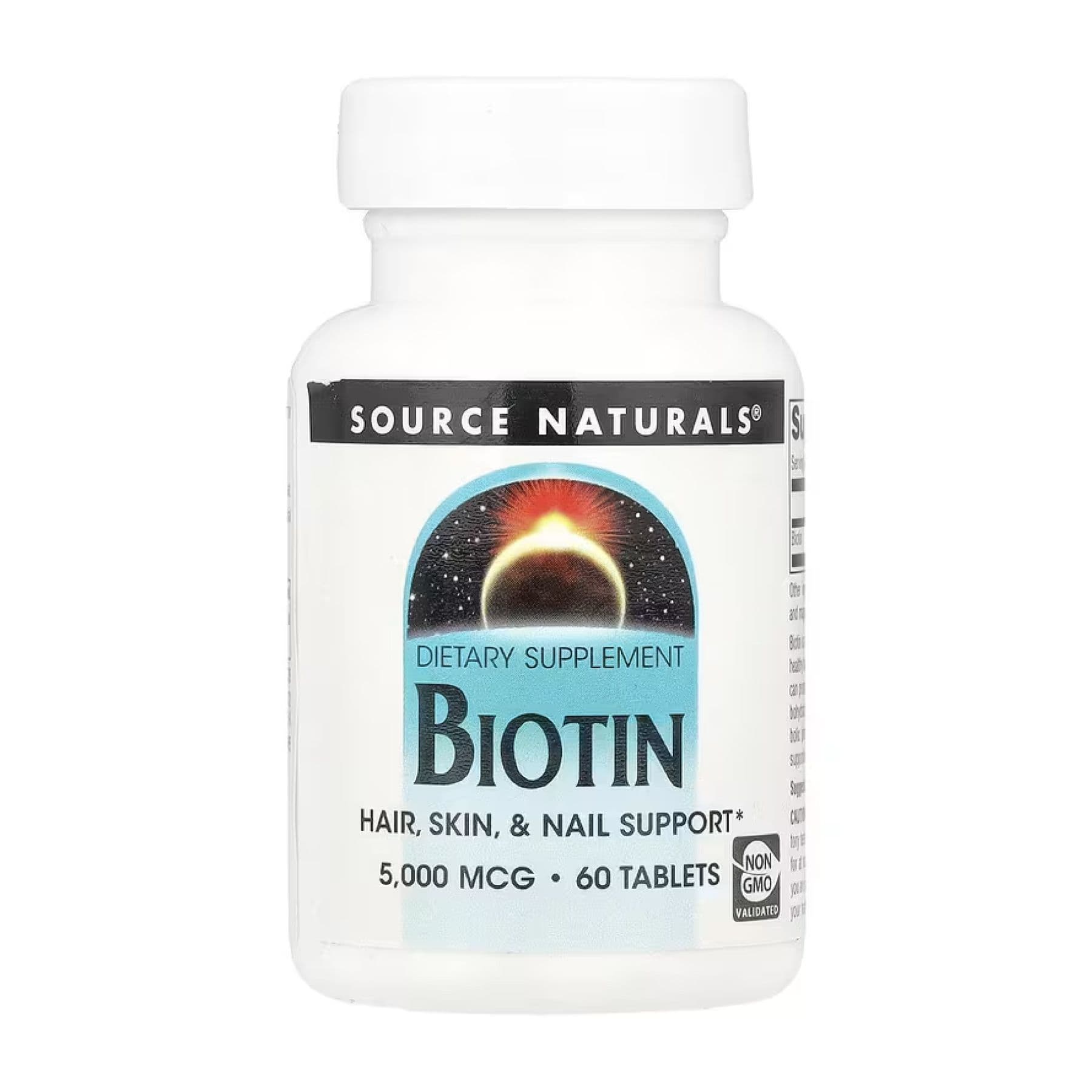 Биотин 5000 мкг, 60 таблеток, Source Naturals