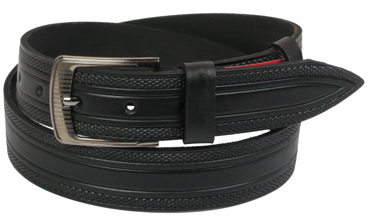 Ремень под джинсы Skipper черный 3,8 см