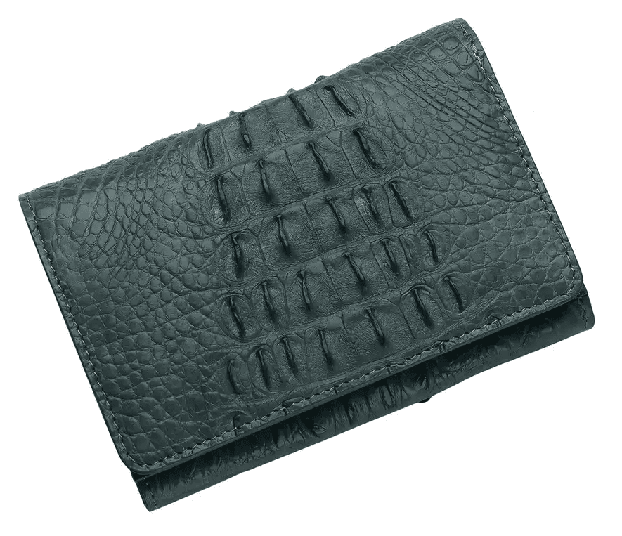 Гаманець жіночий зі шкіри крокодила Exotic Leather Сірий (cw103)