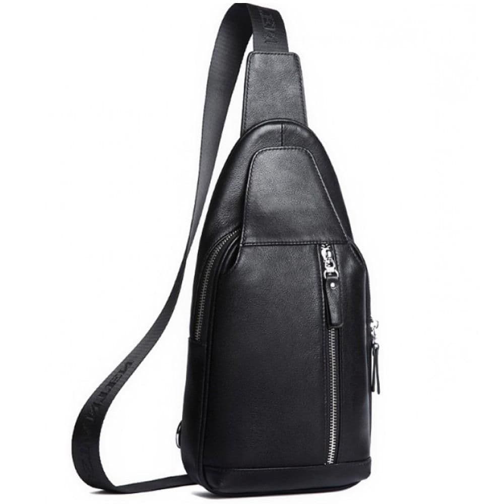Чоловіча сумка-слінг через плече шкіряна Tiding Bag B3-1701A