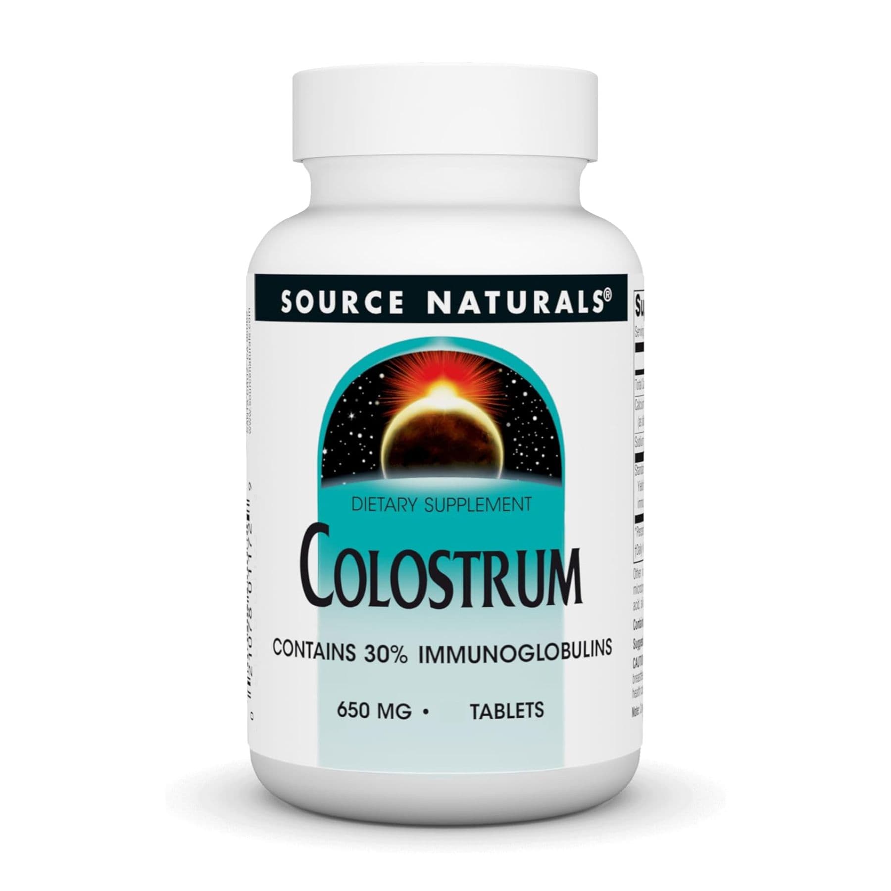 Молозиво 650 мг, 30 таблеток, Source Naturals