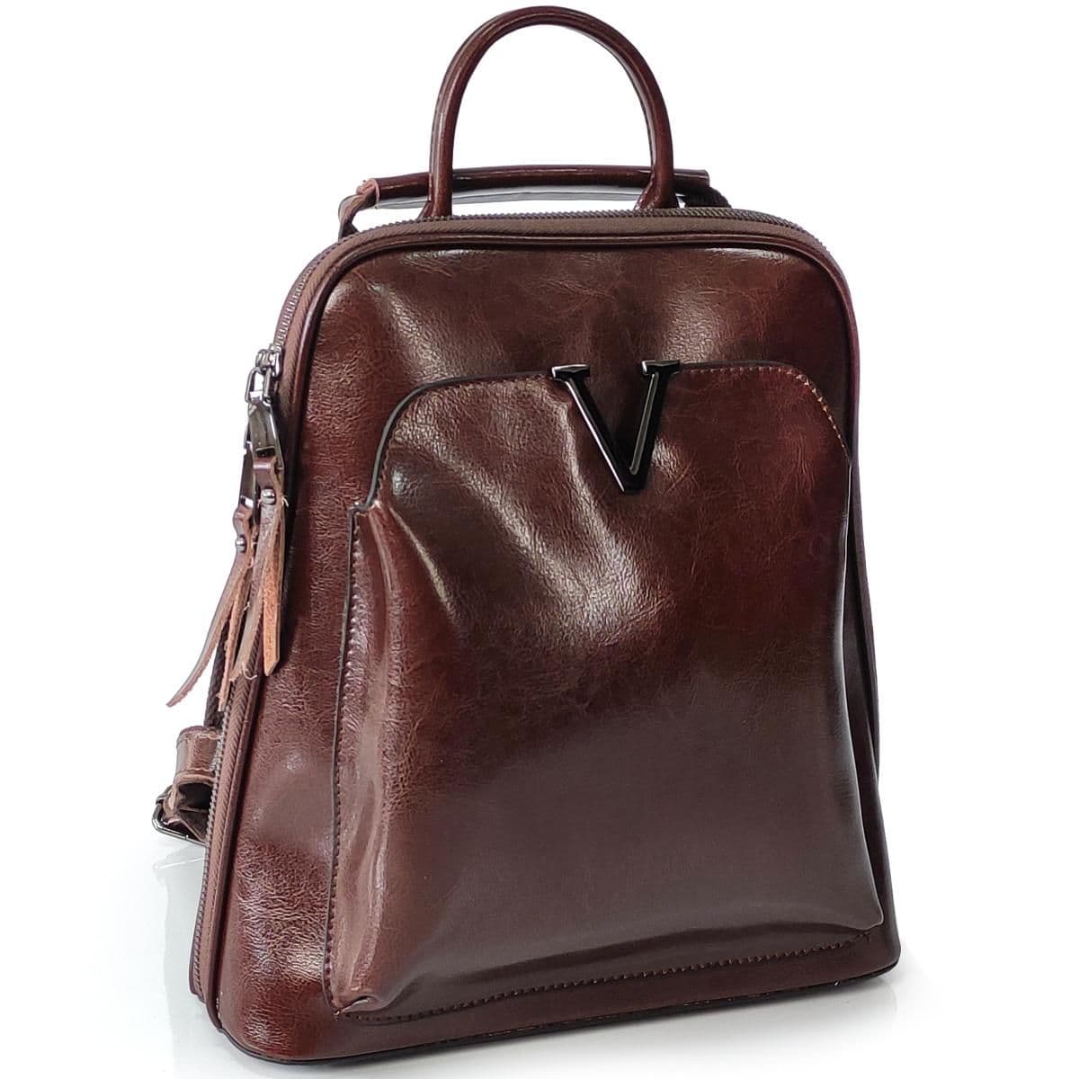 Жіночий коричневий темний рюкзак Olivia Leather GR3-801BO-BP