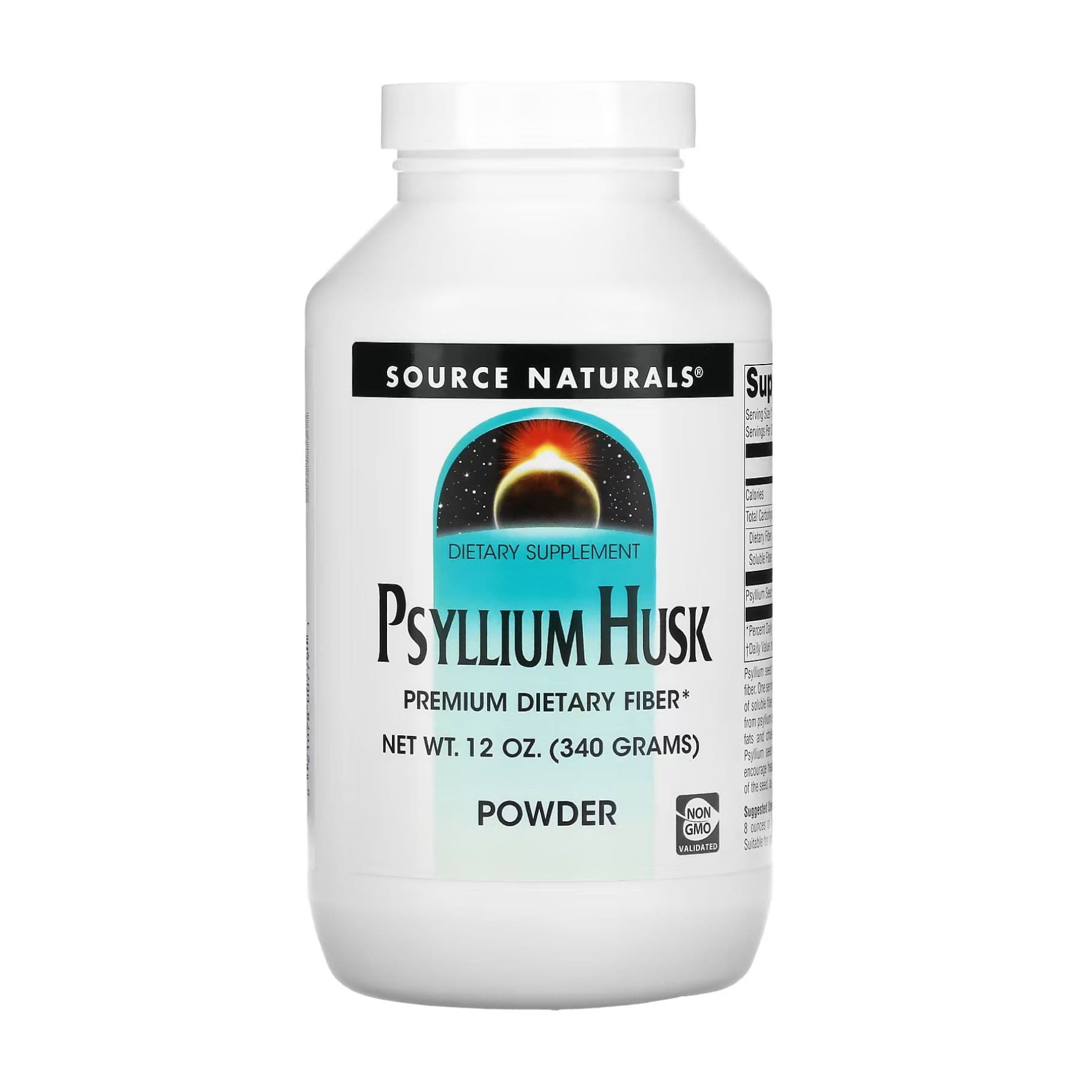 Псиліум (лушпиння), порошок, 340 г, Source Naturals
