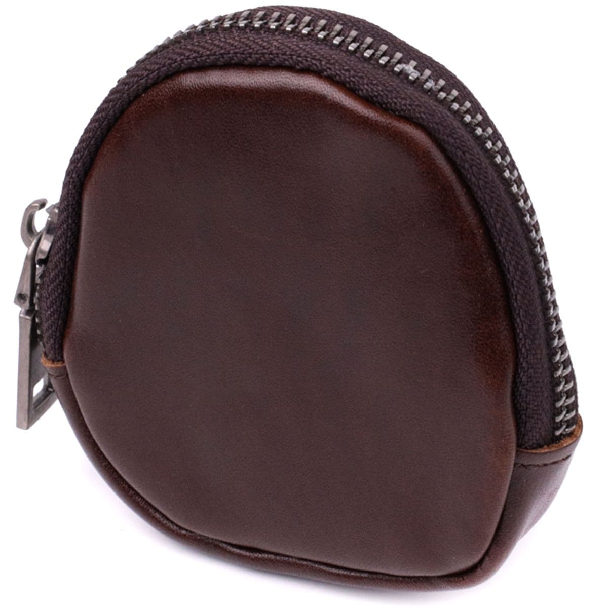 Невеликий гаманець для монет із натуральної шкіри Vintage sale_15101 Коричневий — фото 1