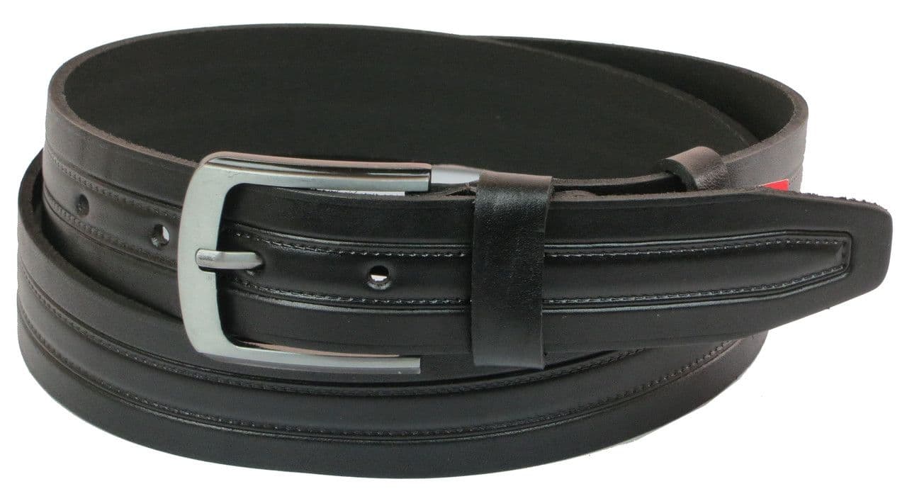 Ремень под джинсы Skipper черный 4 см