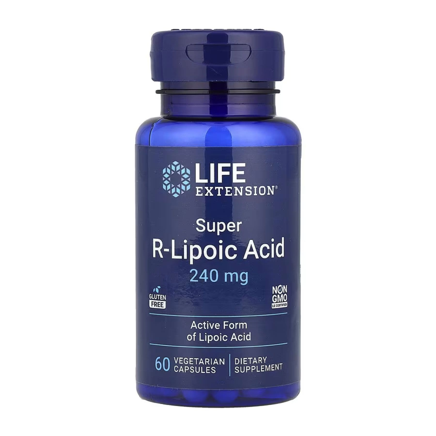 Super R-Ліпоєва кислота 240 мг, 60 вегетаріанських капсул, Life Extension
