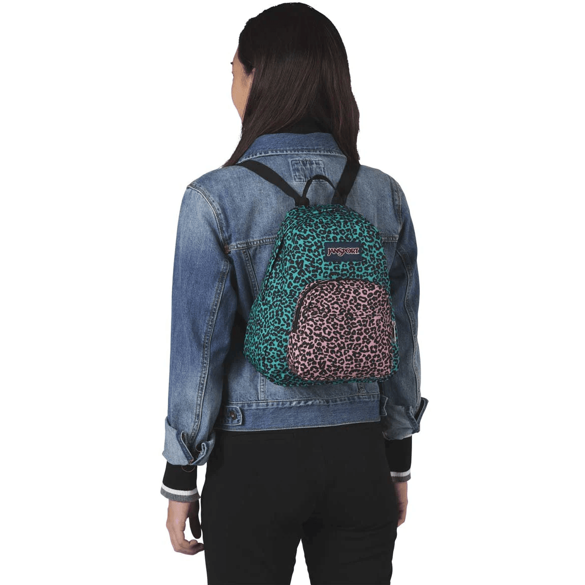 Молодежный рюкзак 10L Jansport Half Pint бирюзовый с розовым