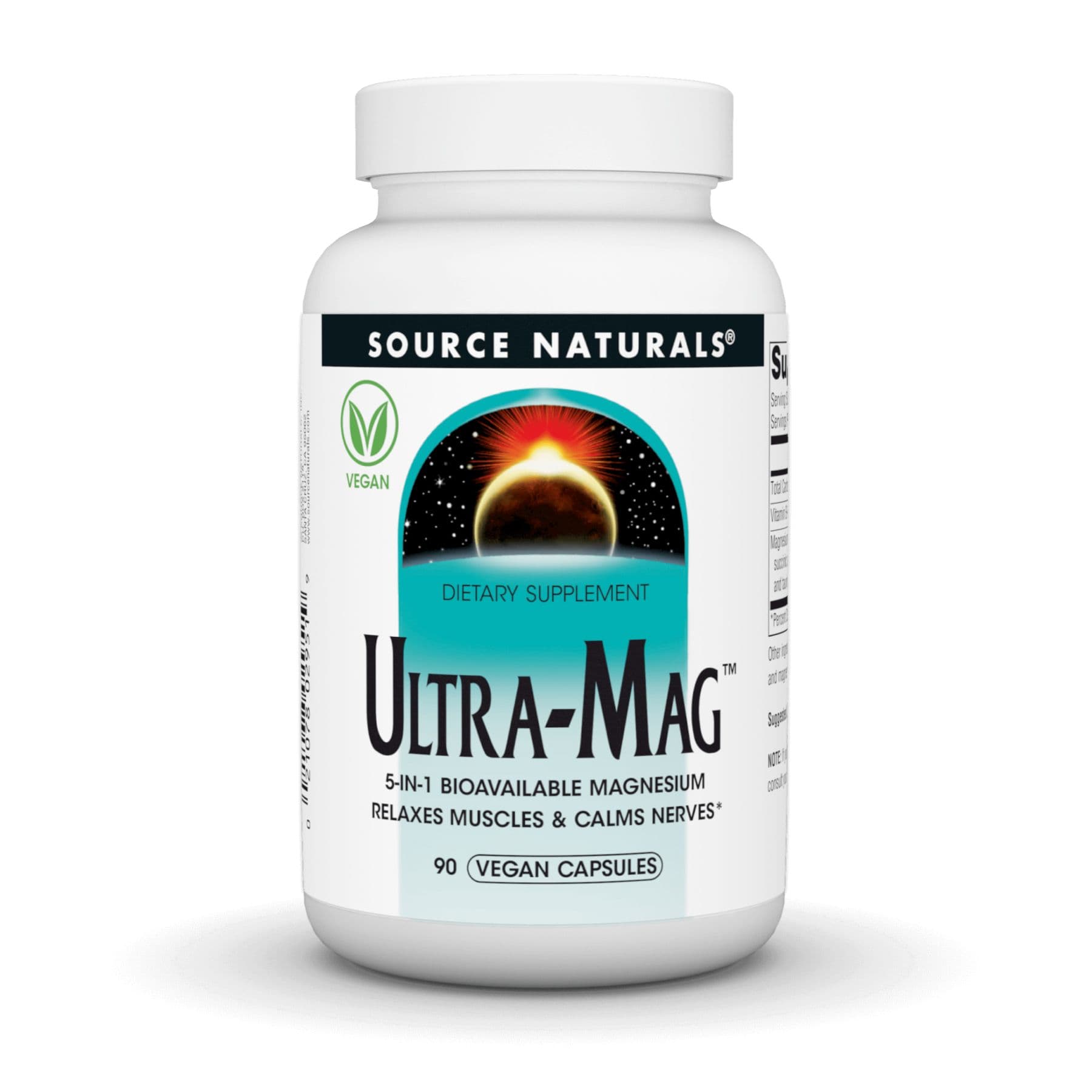 Магний комплекс Ultra-Mag, 90 вег. капсул, Source Naturals