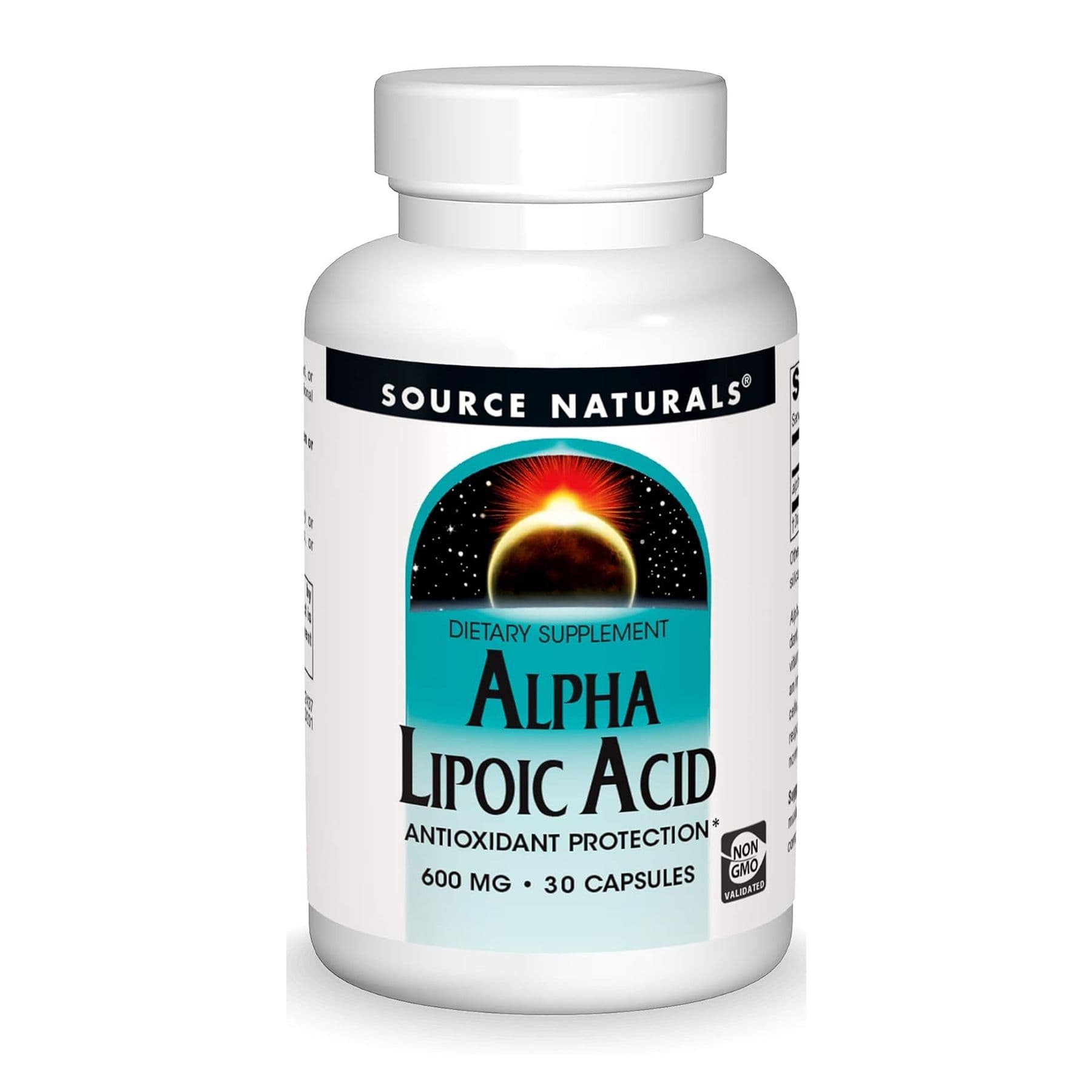 Альфа-ліпоєва кислота 600 мг, 30 капсул, Source Naturals