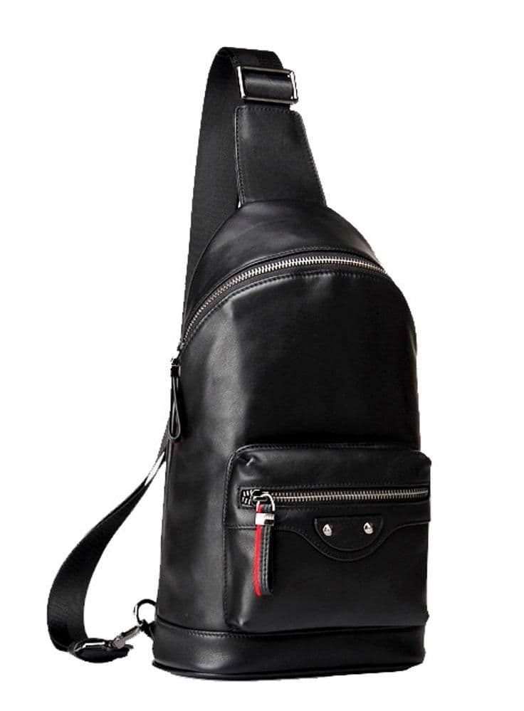Чоловіча нагрудна сумка-слінг через плече шкіряна Tiding Bag B3-1992A
