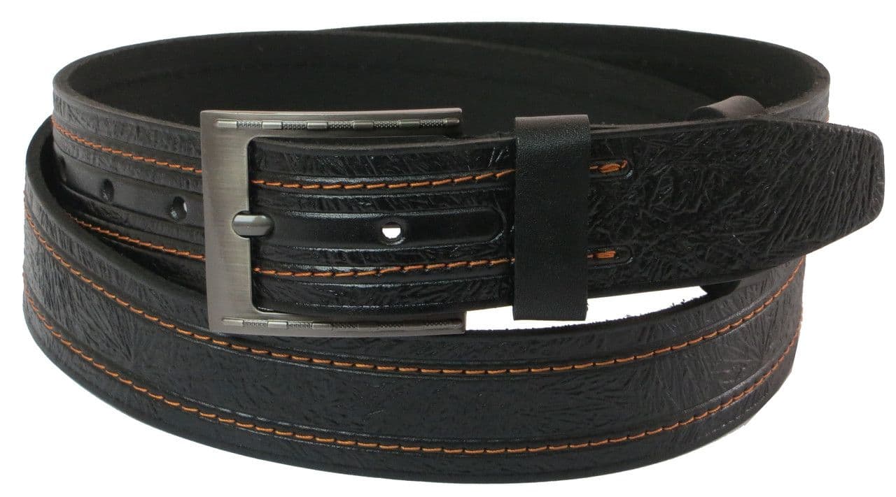 Ремень под джинсы Skipper черный 3,8 см