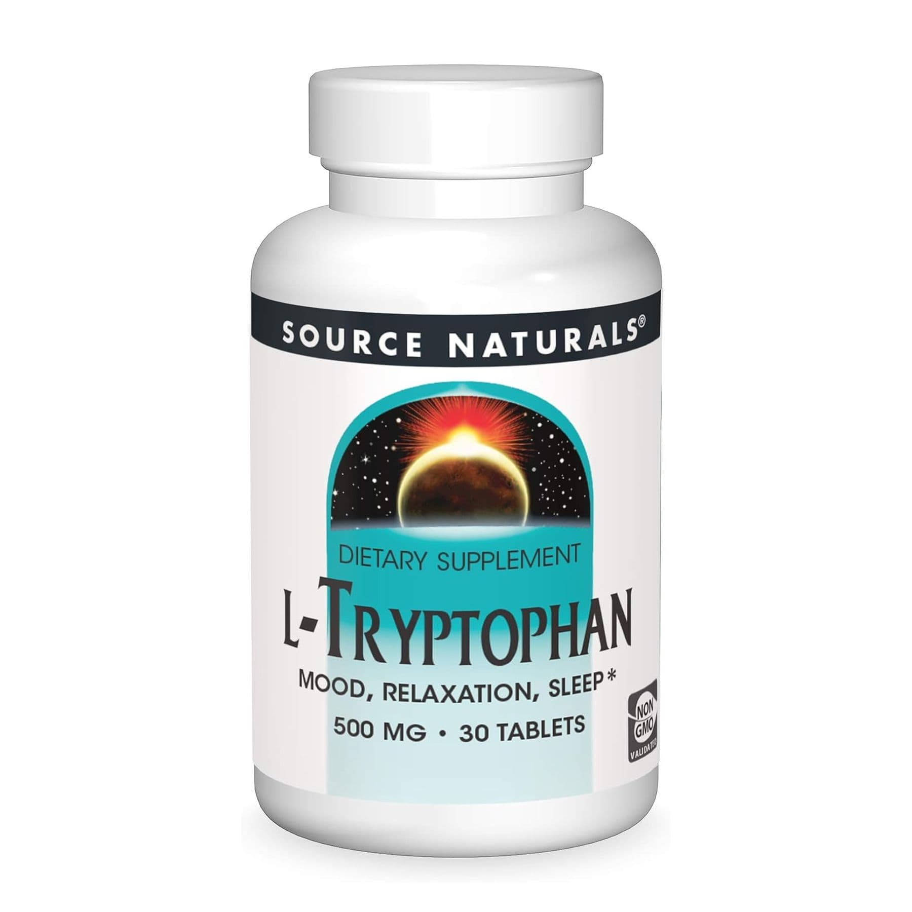 L-Триптофан 500 мг, 30 таблеток, Source Naturals
