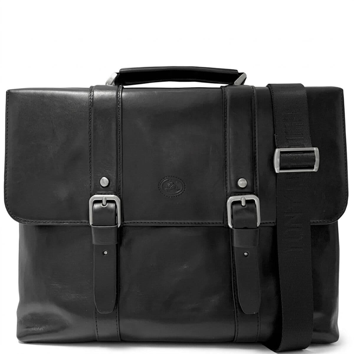 Мужской портфель из натуральной кожи Tony Perotti Italico 9225G-38 (90415) Черный