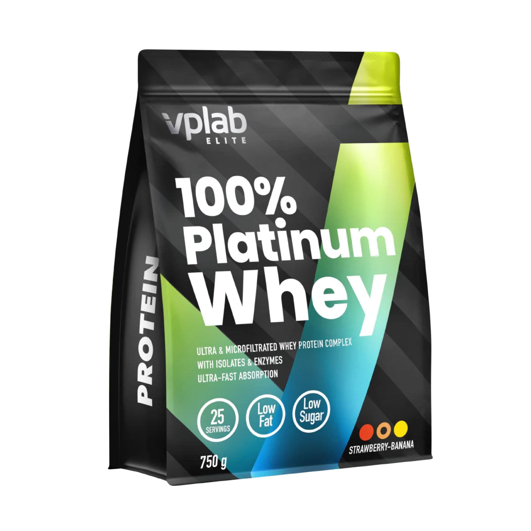 100% Platinum Whey, 750 г, полуниця-банан