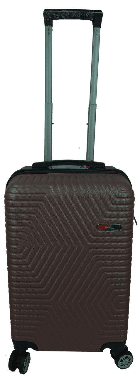 Мала пластикова валіза на колесах 45L GD Polo коричнева
